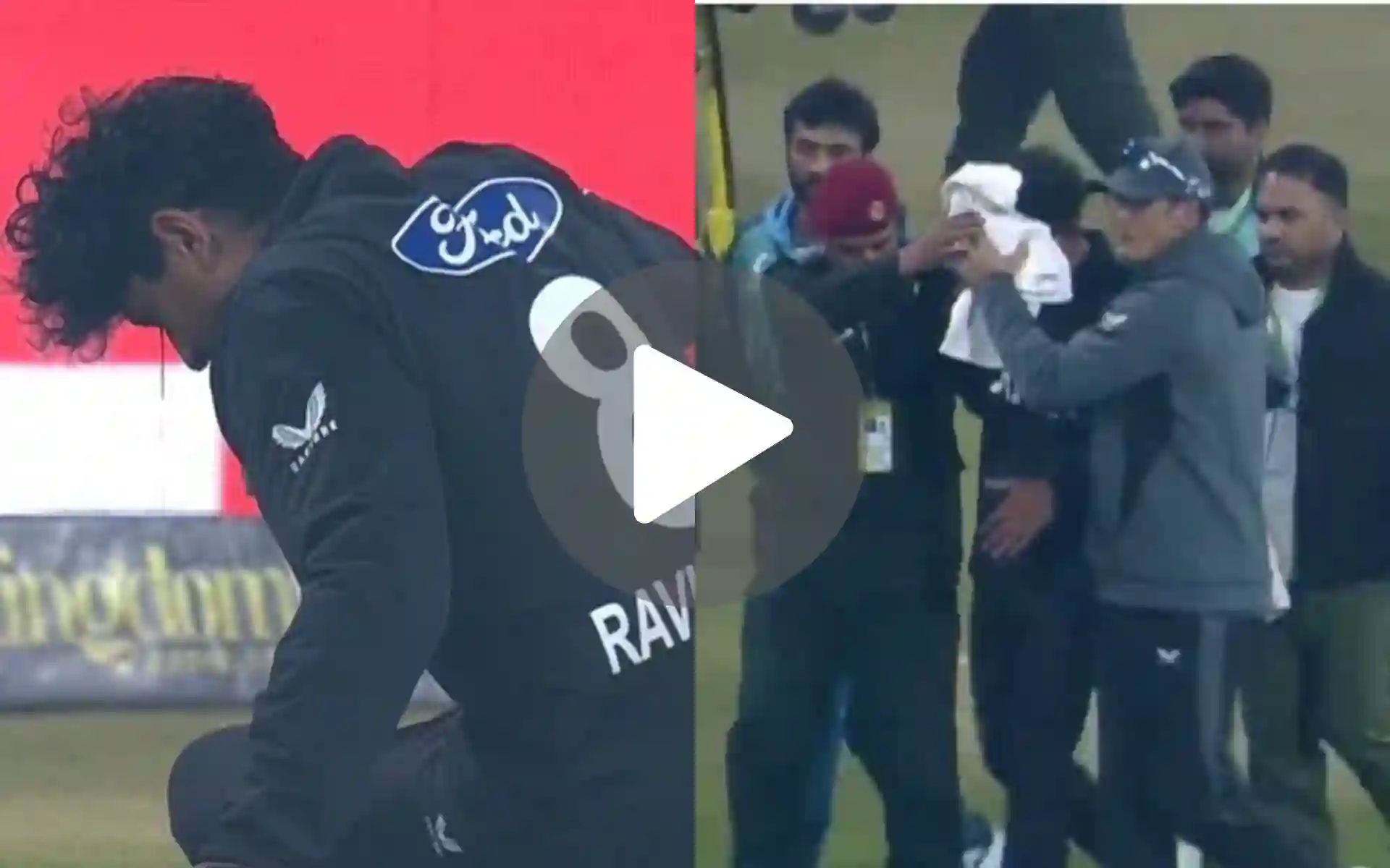 [Watch] Scary Visuals In Lahore! Rachin Ravindra Bleeds After Getting Hit On Head In 1st ODI